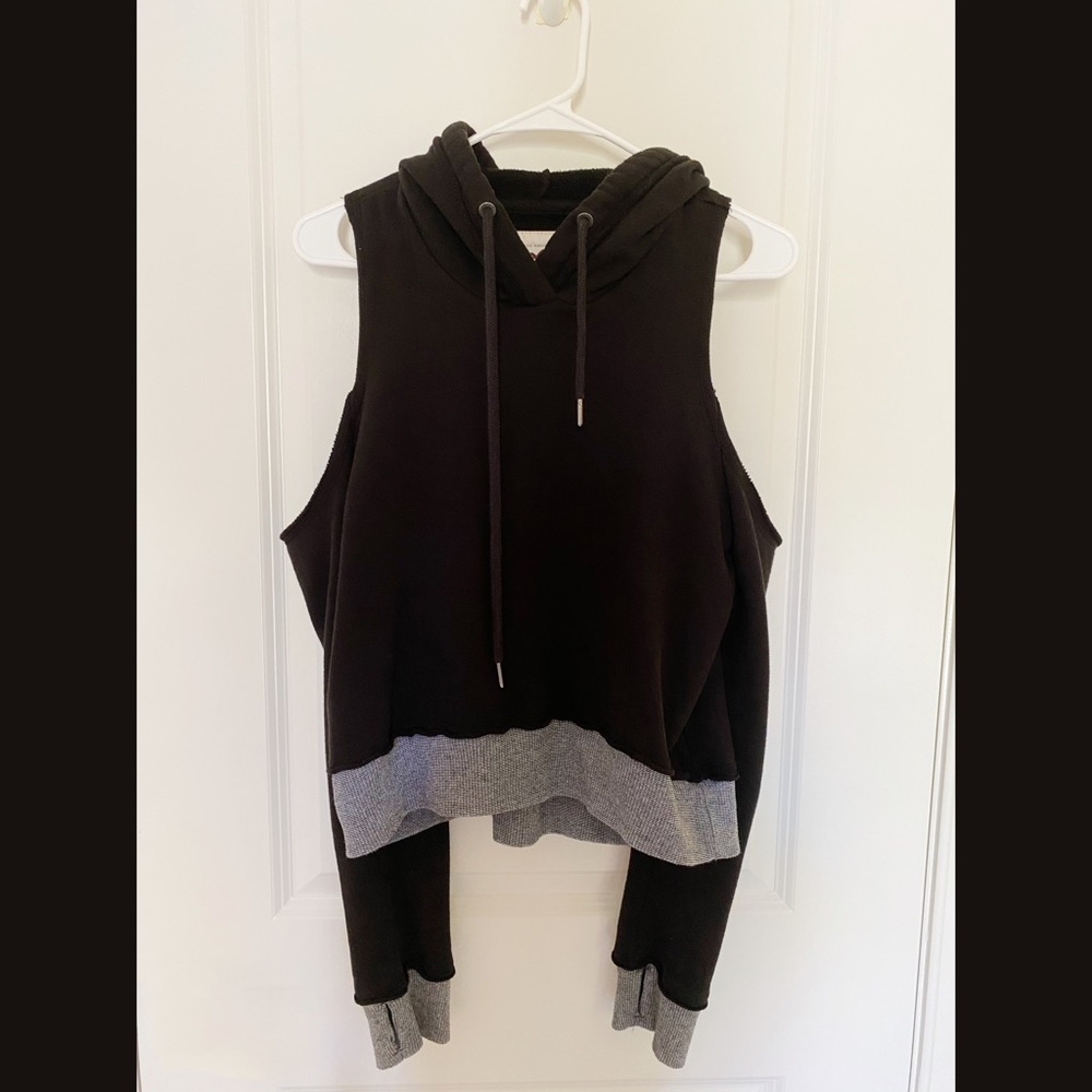 Hollister Black Off Shoulder Hoodie